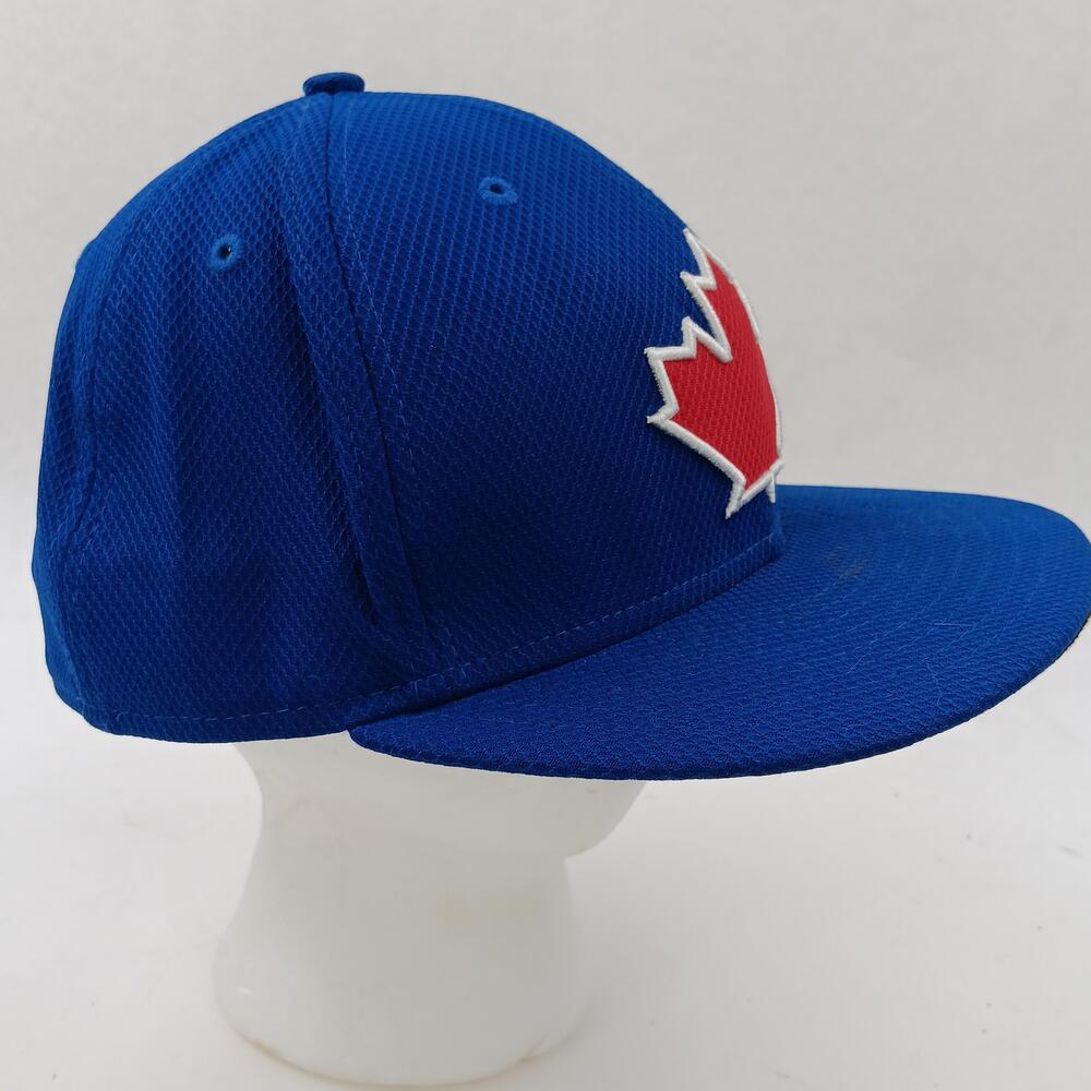 Toronto Blue Jays Hat Cap Fitted Mens 7 3/8 Blue MLB Baseball New Era 59FIFTY